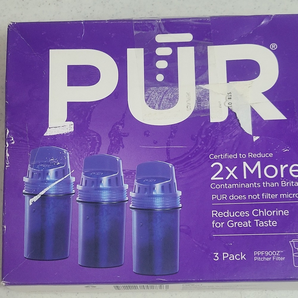 PUR PPF900Z Pitcher Replacement Water Filter 3 Pack Blue Genuine New